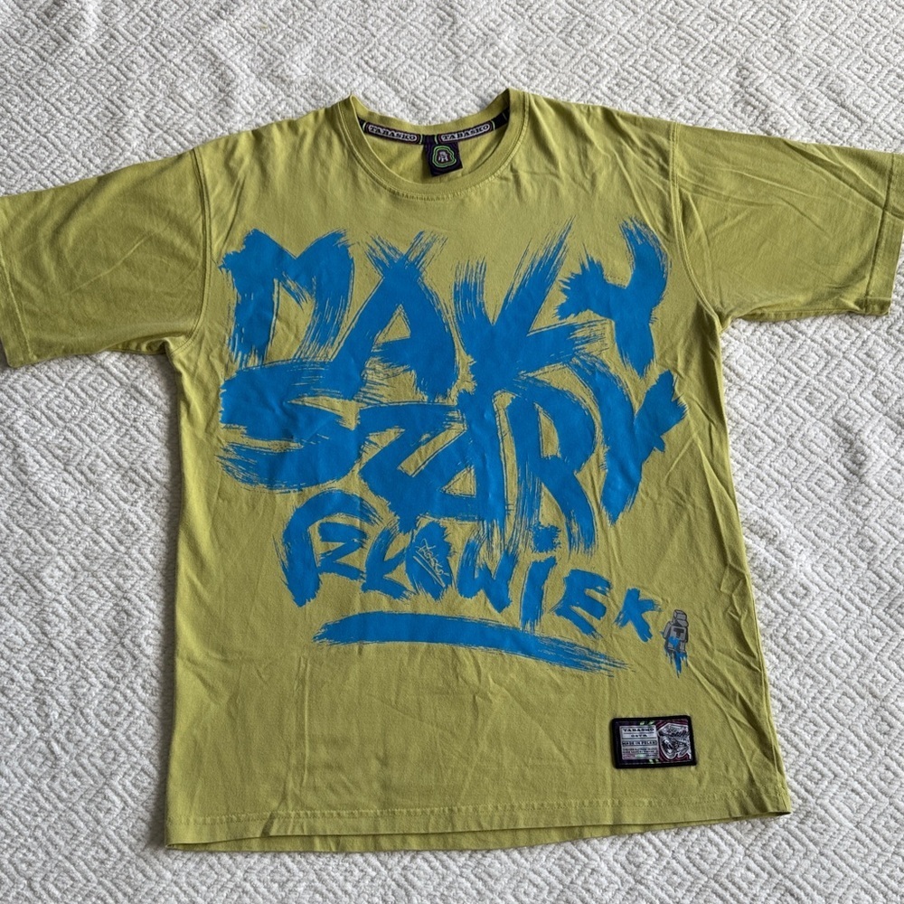 Tabasko Limited Edition Graphic Tee in Green and Blue Made In Poland 100%Cotton